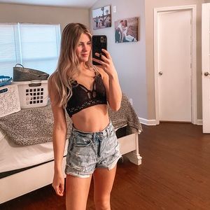 American Eagle High Waisted Distressed Shorts